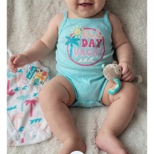 Garanimals Turquoise 'All Day Vacay' One-Piece